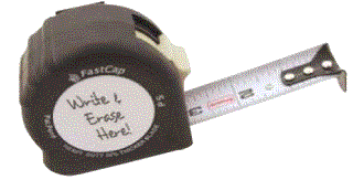 FastCap - Self-Adhesive 16' Measuring Tape Reversible Left or Right Read,  Metric and Standard