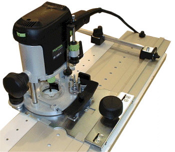 Festool Hole Guide (with router and guide shown)