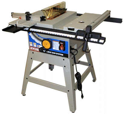 Ryobi ten inch store table saw