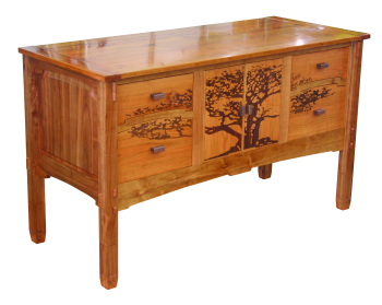 Cherry Vanity with Walnut Inlay