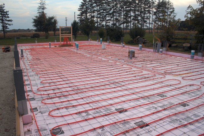 PEX Tubing Floor Heat Layout